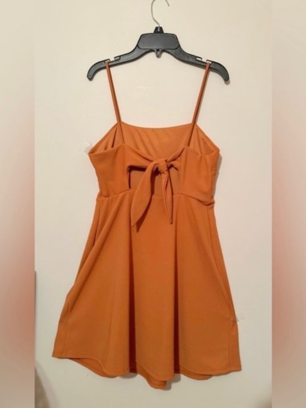 Forever 21 Orange Spaghetti Strap Mini Dress